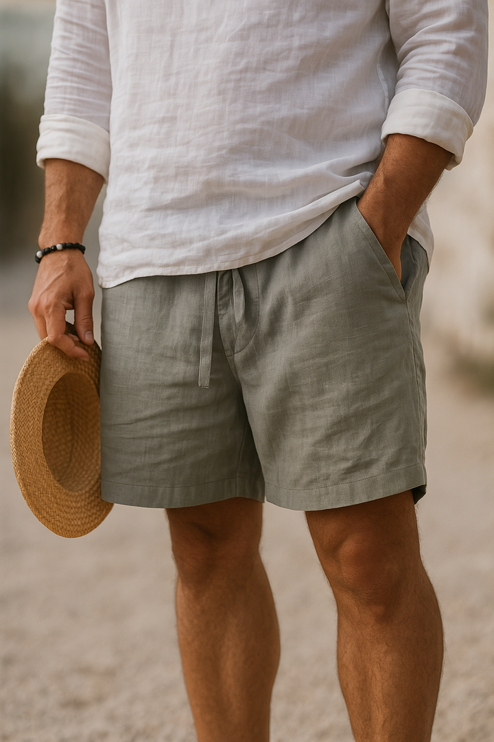 Men's Lightweight Cotton Linen Shorts - Breathable Summer Style