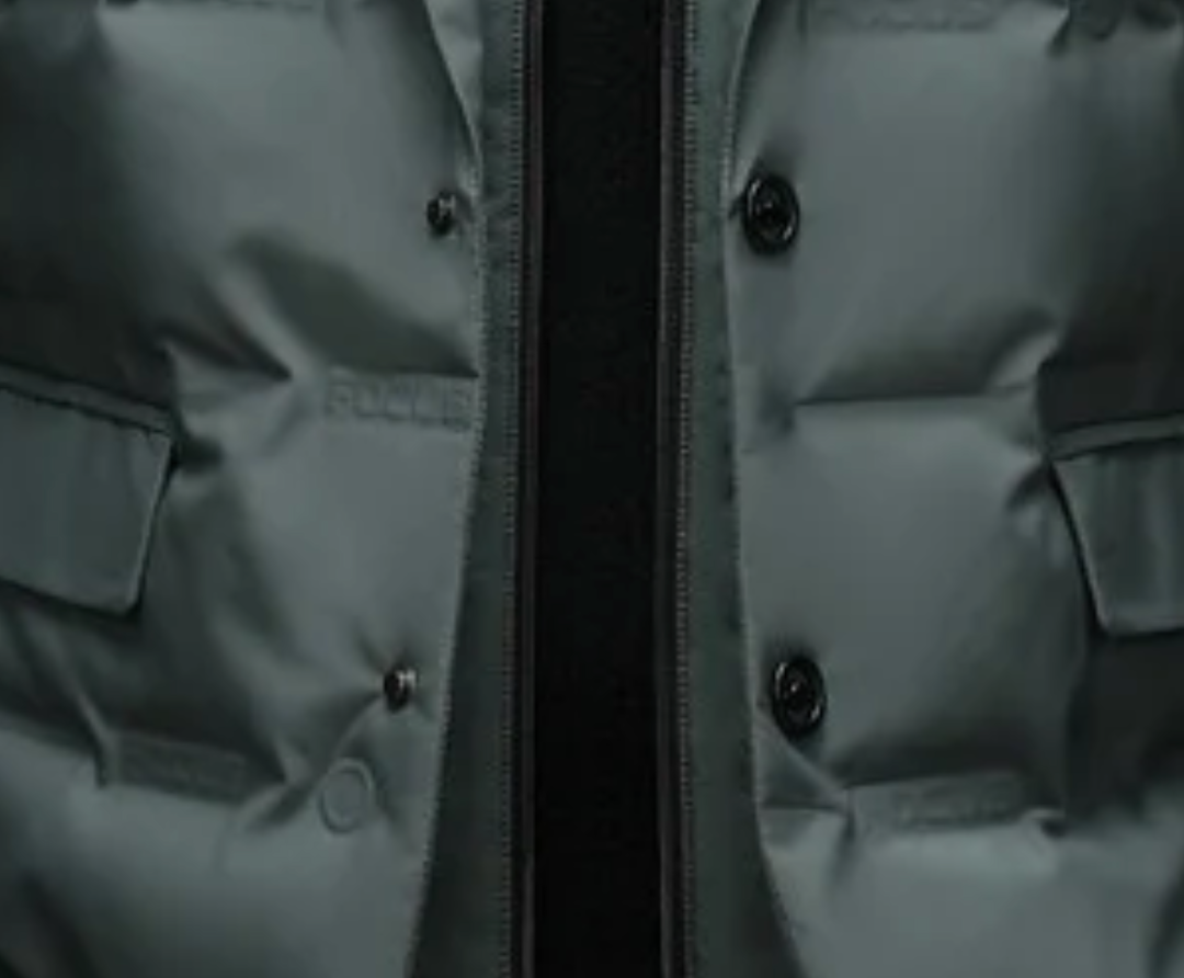 Men's Quilted Duck Down Blazer with Button-Front Design