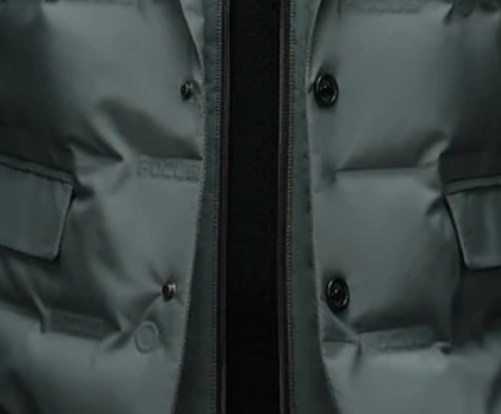 Men's Quilted Duck Down Blazer with Button-Front Design