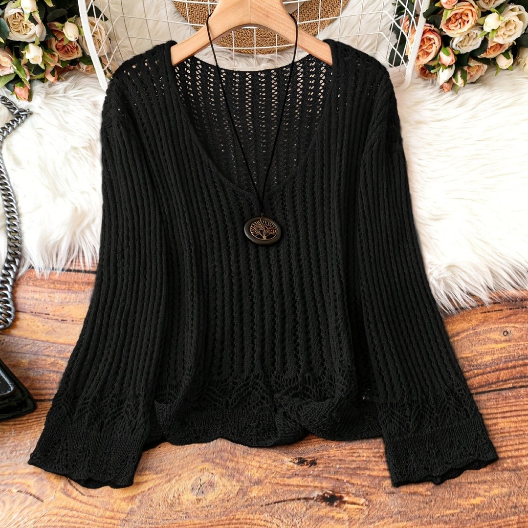 Women's Lightweight V-Neck Knit Sweater