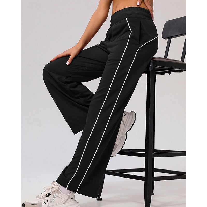 Women's Straight Leg Side Stripe Sweatpants