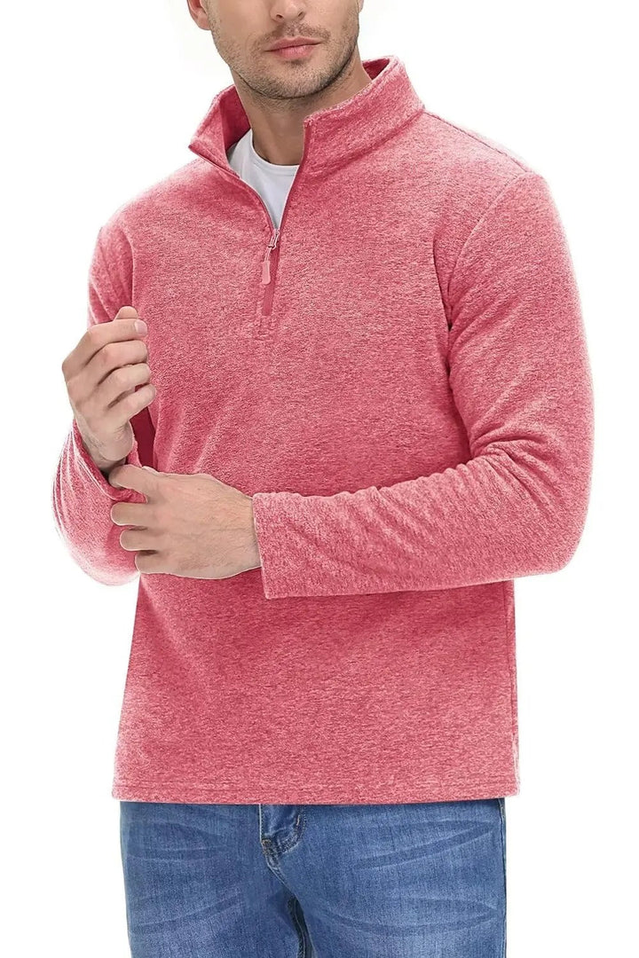 Men's Fleece Sweater with Half Zipper for Ultimate Warmth