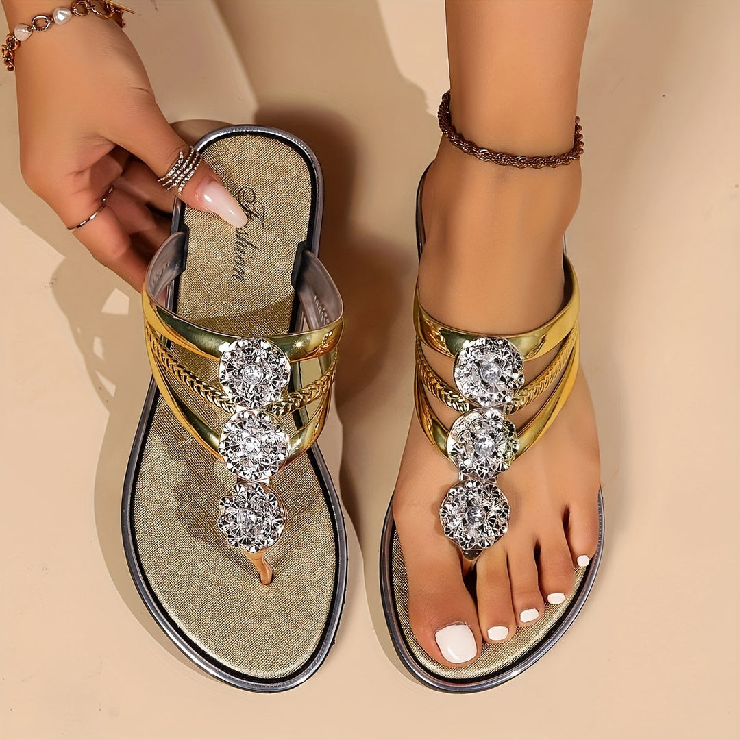 Women's Glam Flat Sandals for Stylish Summer Comfort