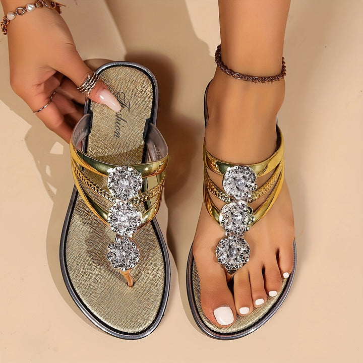 Women's Glam Flat Sandals for Stylish Summer Comfort