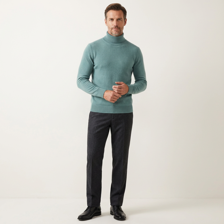 Men's Ribbed Roll-Neck Sweater