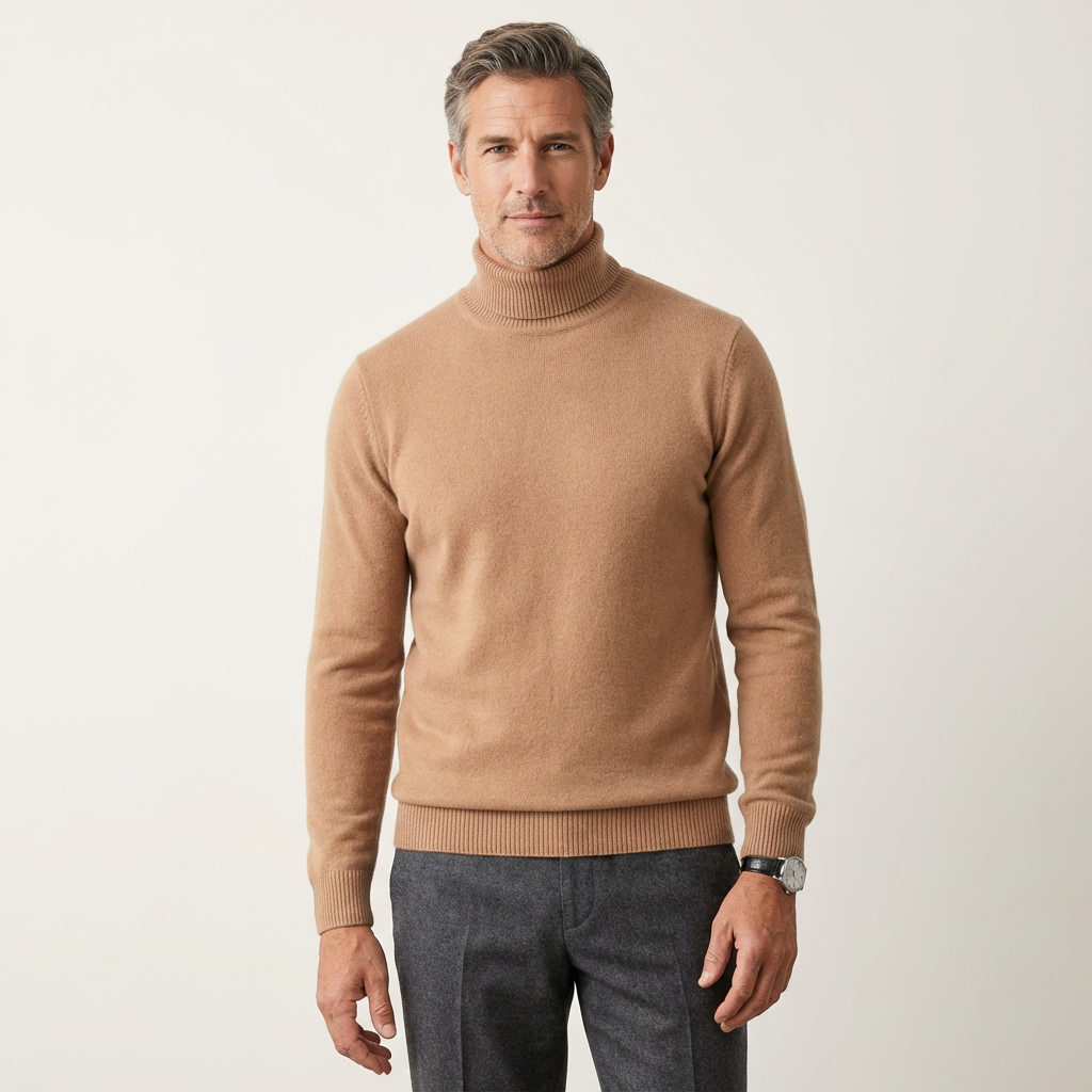 Men's Ribbed Roll-Neck Sweater