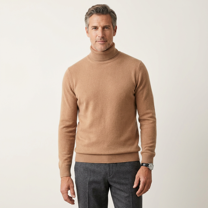 Men's Ribbed Roll-Neck Sweater