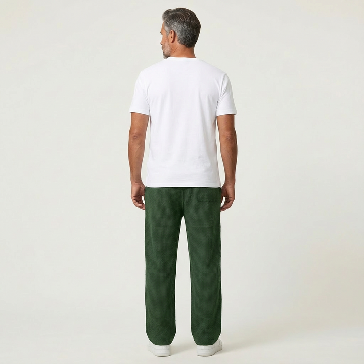 Men's Wide-Leg Adjustable Waist Casual Pants