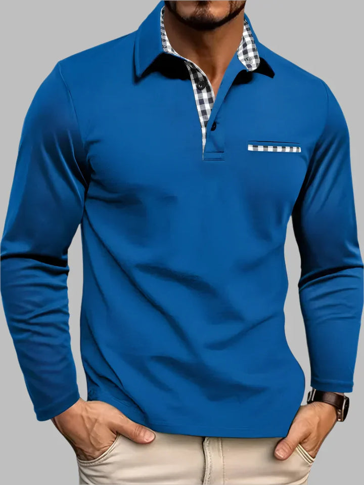 Men's Classic Long-Sleeve Summer Polo Shirt