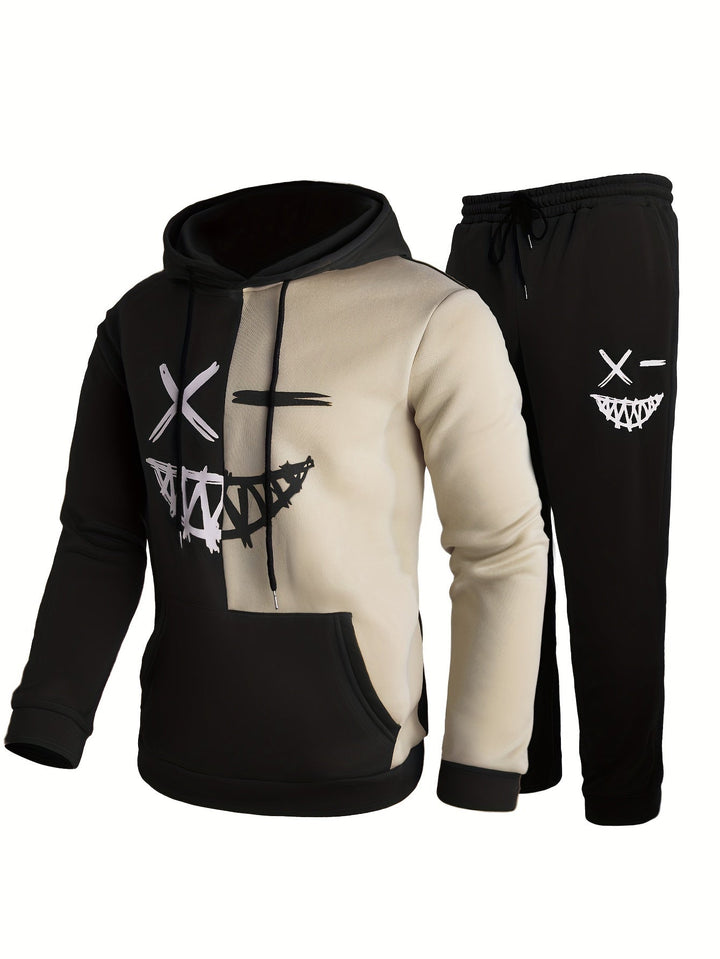 Men's Hooded Sweatshirt and Jogging Pants Set