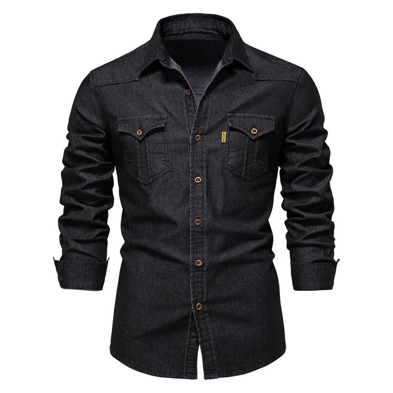 Men's Western Style Denim Shirt