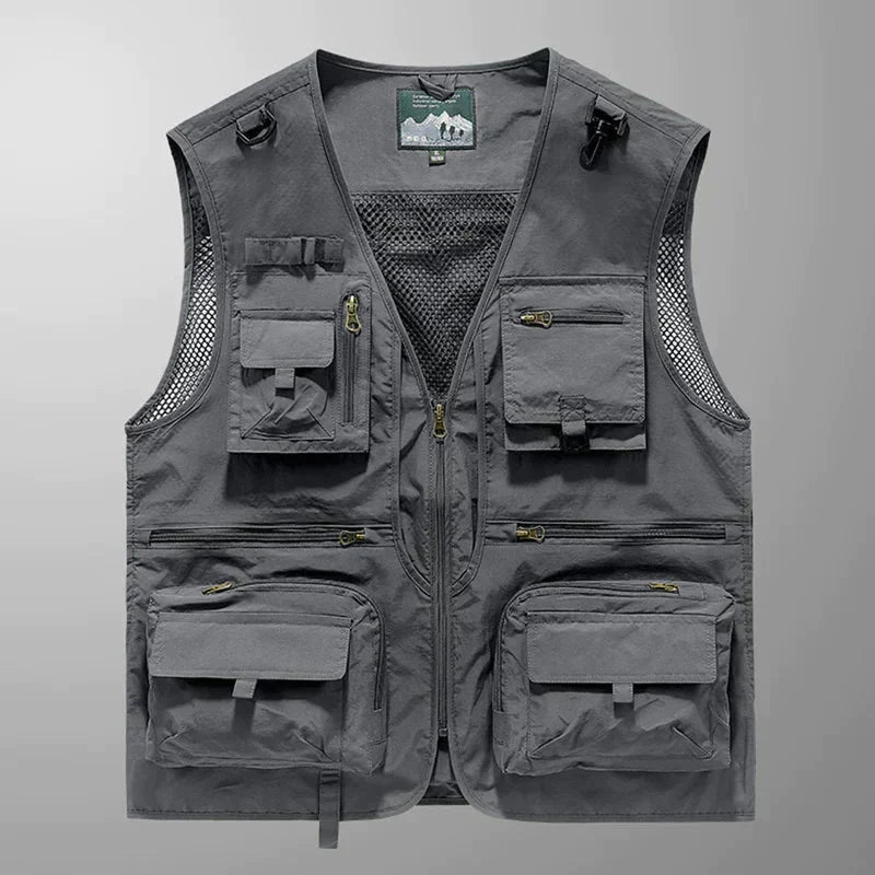 Men's Rugged and Functional Outdoor Cargo Vest