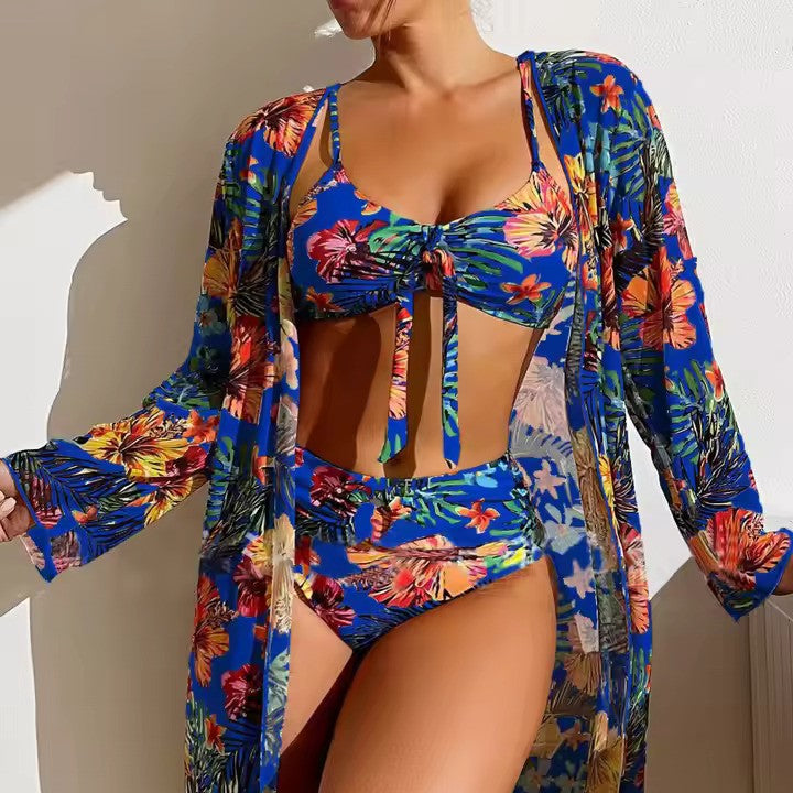 Amira | Women's High Waist Bikini Set with Cover-Up