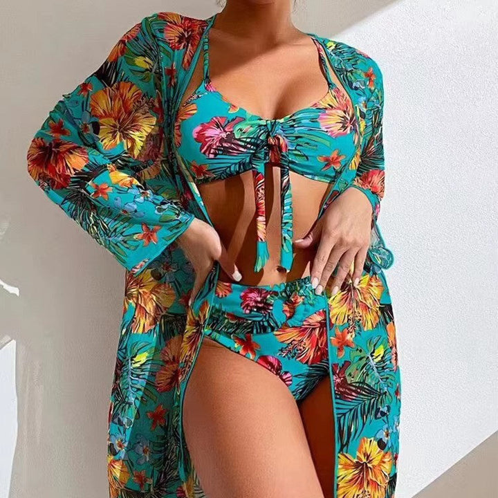 Amira | Women's High Waist Bikini Set with Cover-Up