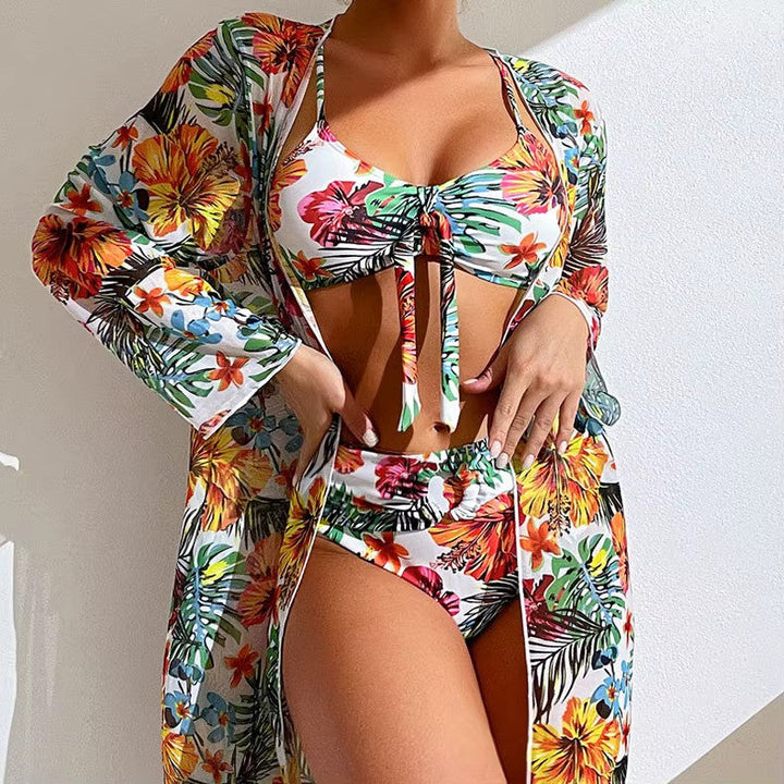 Amira | Women's High Waist Bikini Set with Cover-Up