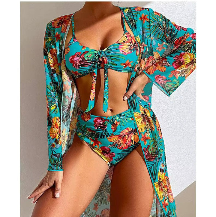 Amira | Women's High Waist Bikini Set with Cover-Up