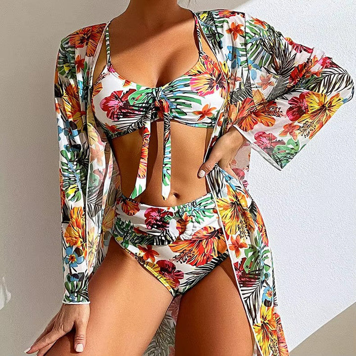 Amira | Women's High Waist Bikini Set with Cover-Up