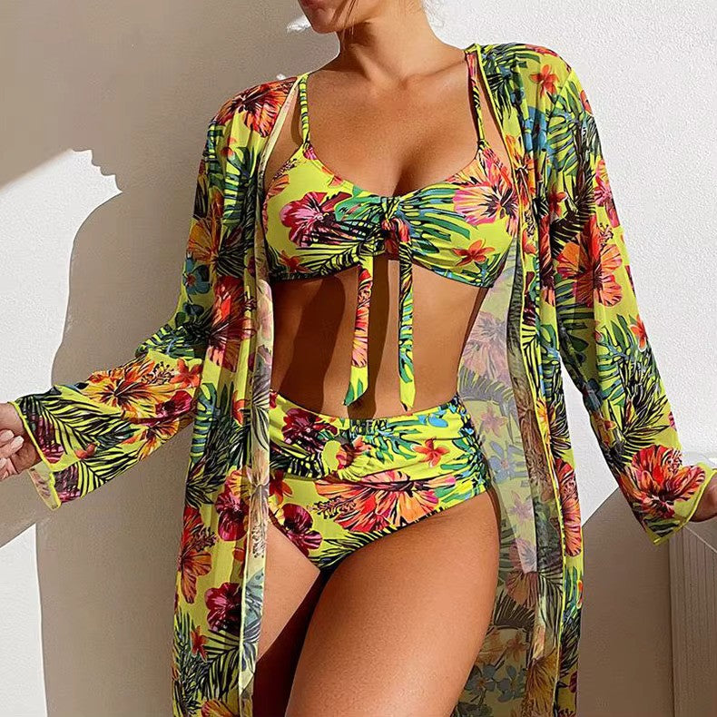 Amira | Women's High Waist Bikini Set with Cover-Up