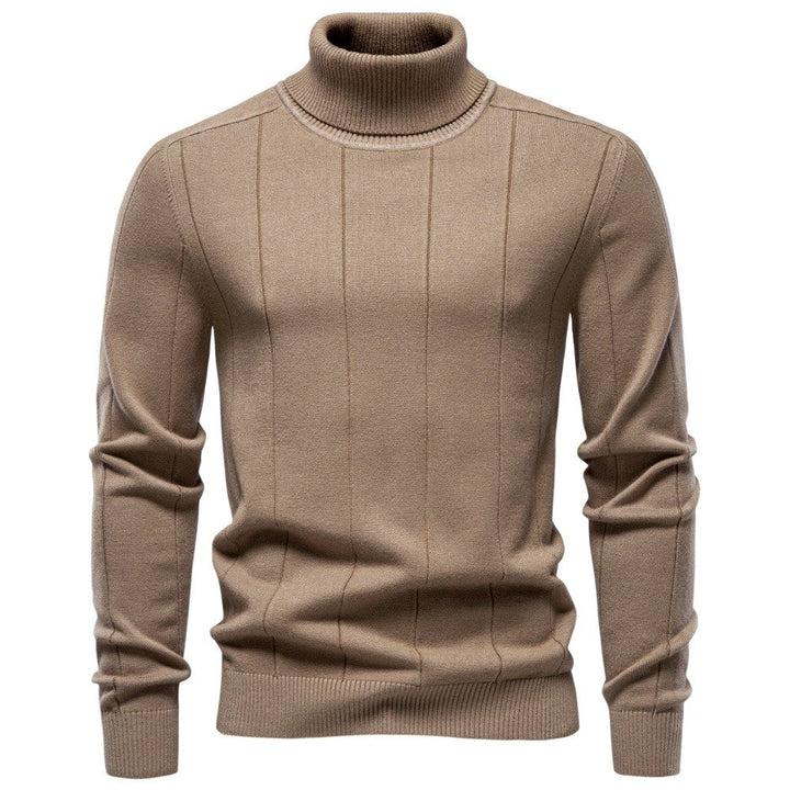 Men's Ribbed Turtleneck Knit Sweater