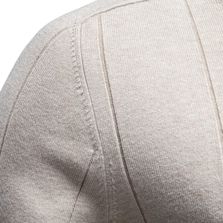 Men's Ribbed Turtleneck Knit Sweater