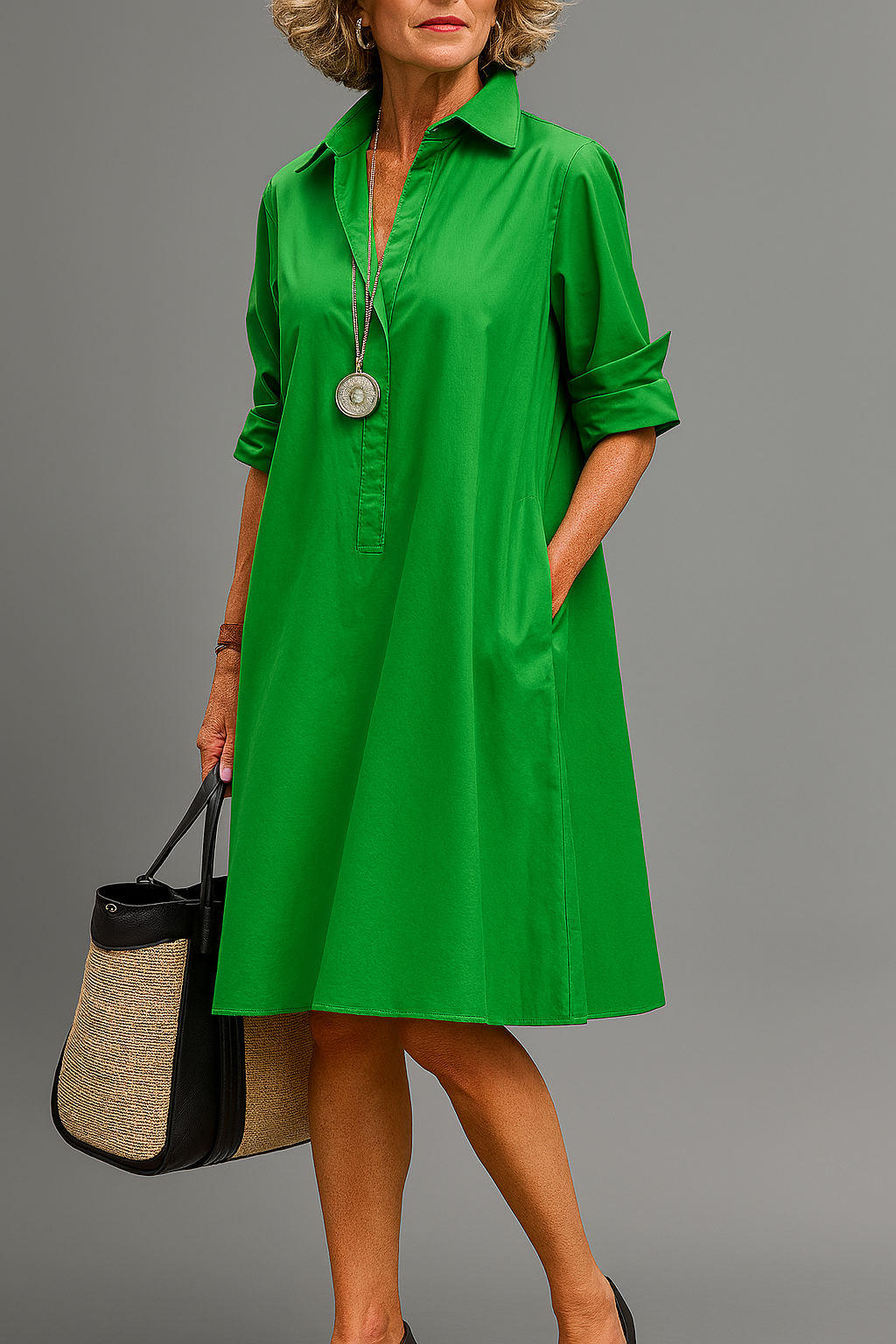 Riley | Women's Sophisticated Midi Dress-Trendy 4 Fit