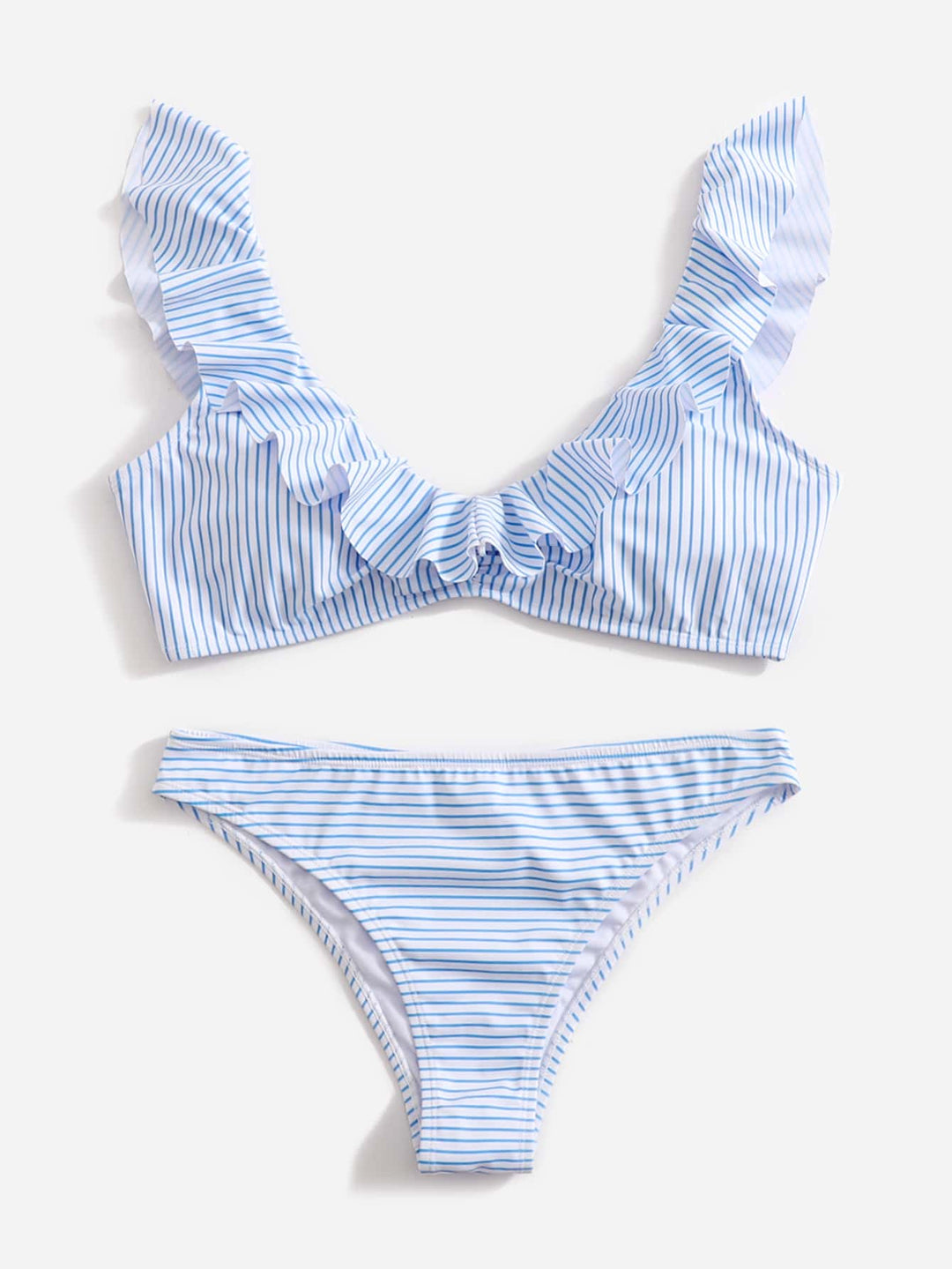 Lina | Women's Blue and White Striped Bikini