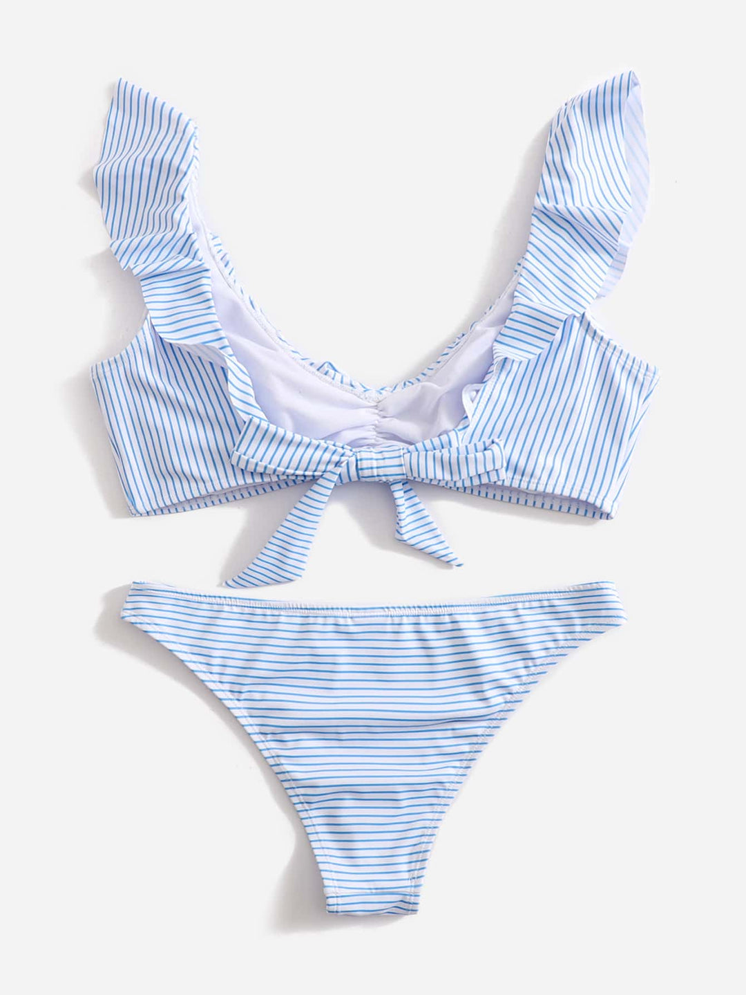 Lina | Women's Blue and White Striped Bikini