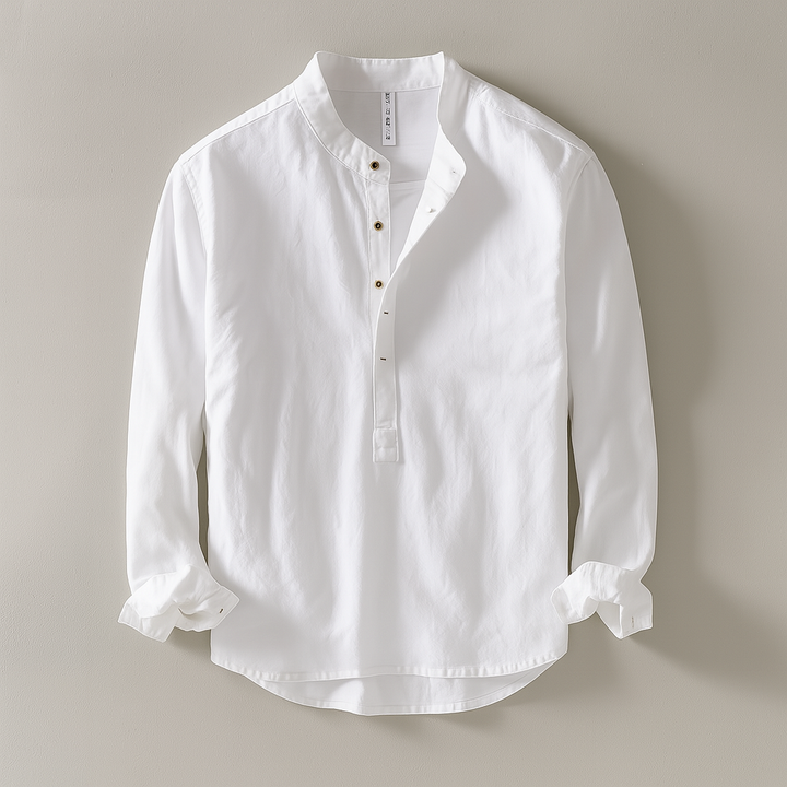 Men's Long Sleeve Casual Henley Shirt