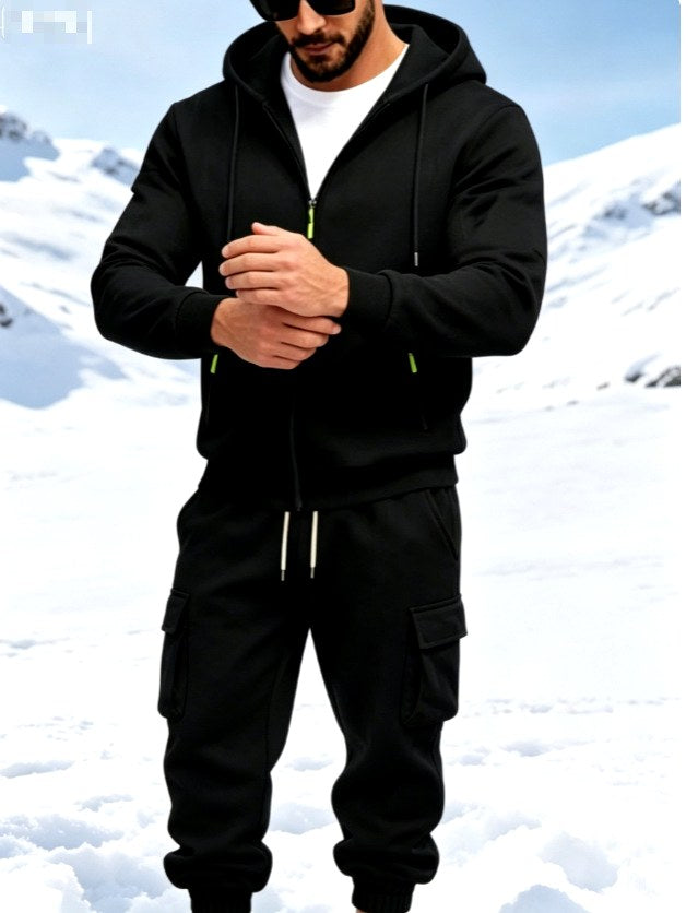 Men's Zip-Up Long Sleeve Coordinated Set