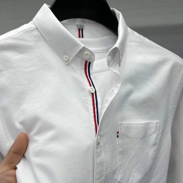 Men's Classic Oxford Shirt with Accent Stripes