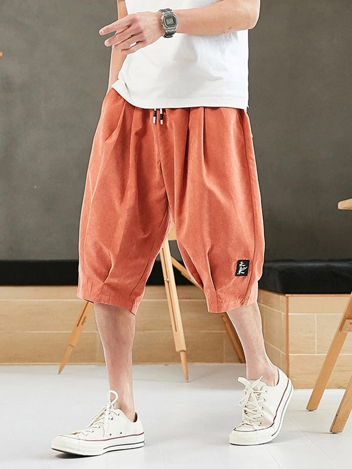 Men's Casual Wide Leg Cord Shorts for Comfortable Summer Wear