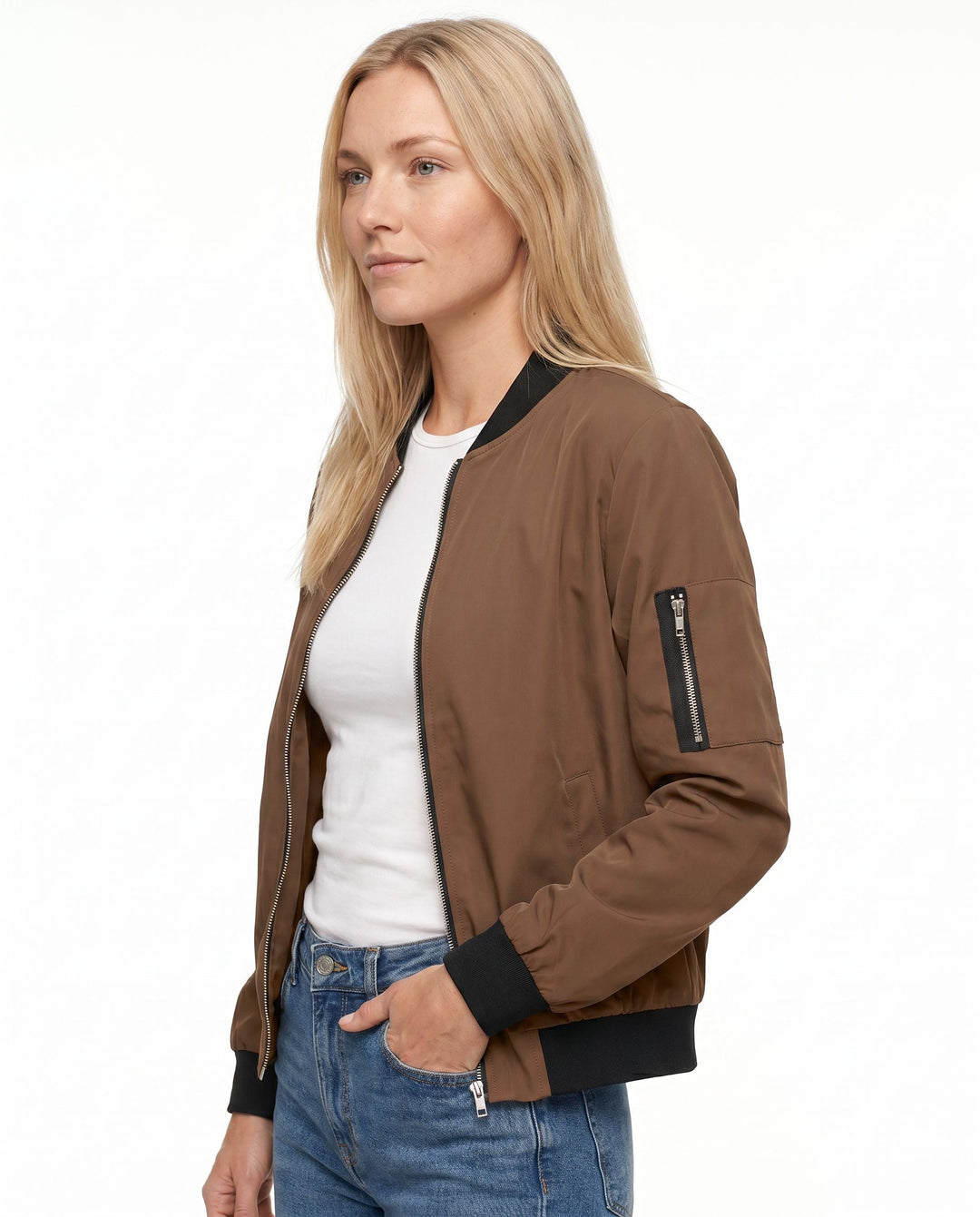 Women's Lightweight Casual Bomber Jacket for Everyday Wear