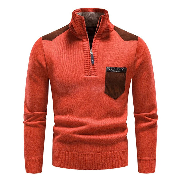Men's Classic Knitting Sweater with Zipper for Stylish Comfort