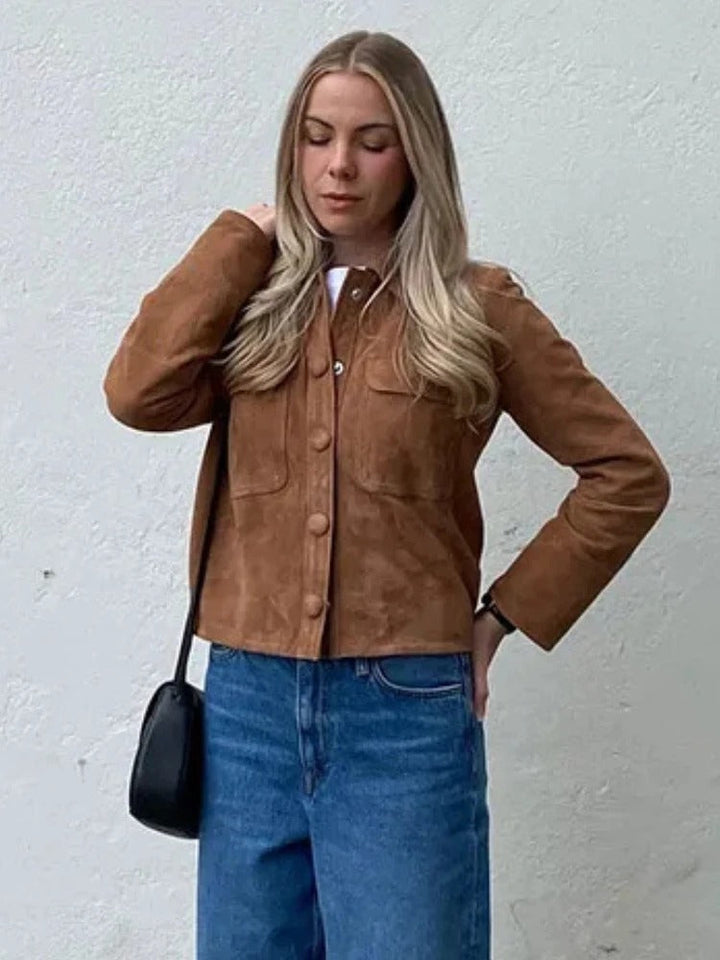 Women's Stylish Suede Jacket for Trendy Fashion Looks