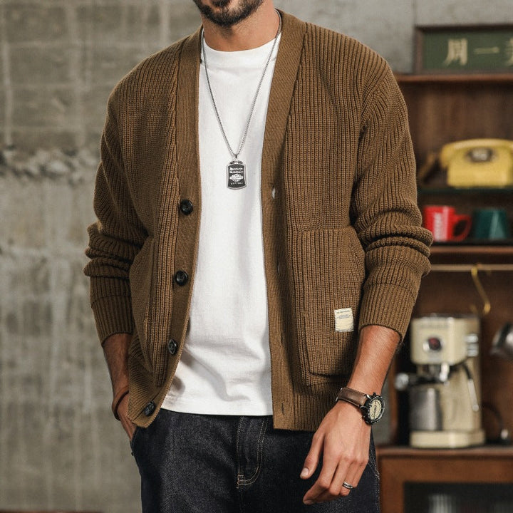 Men's Knitted Cardigan Sweater for Stylish Comfort