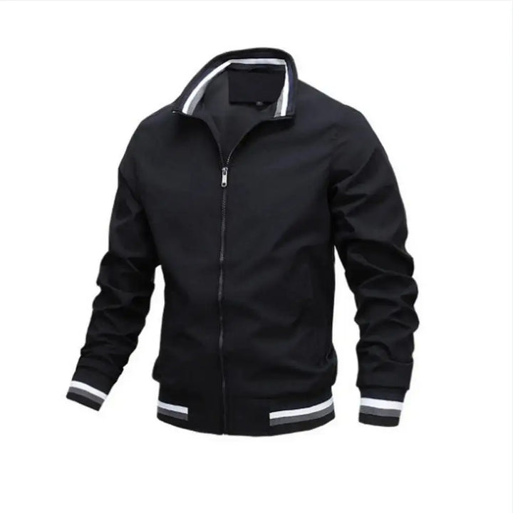 Men's Lightweight Waterproof White Bomber Windbreaker Jacket