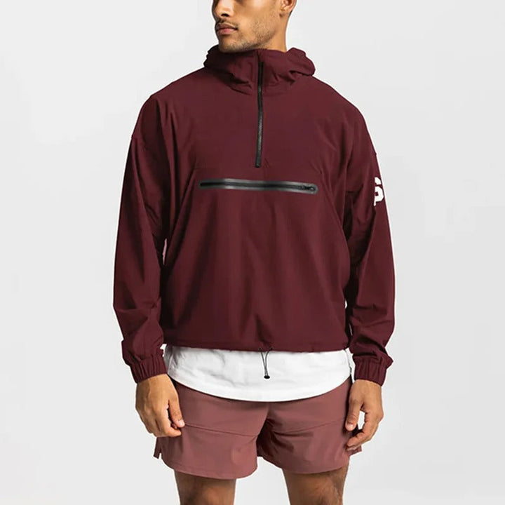 Men's Sporty Anorak Jacket with Zipper