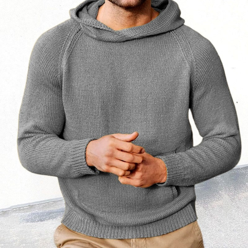 Men's Hooded Long Sleeve Pullover Sweatshirt