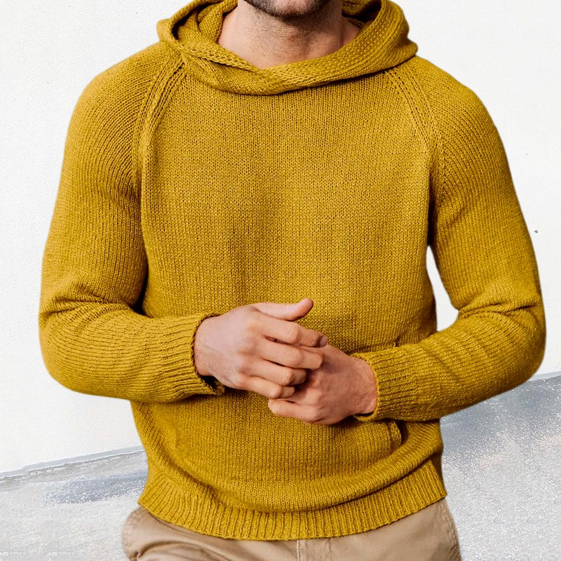 Men's Hooded Long Sleeve Pullover Sweatshirt