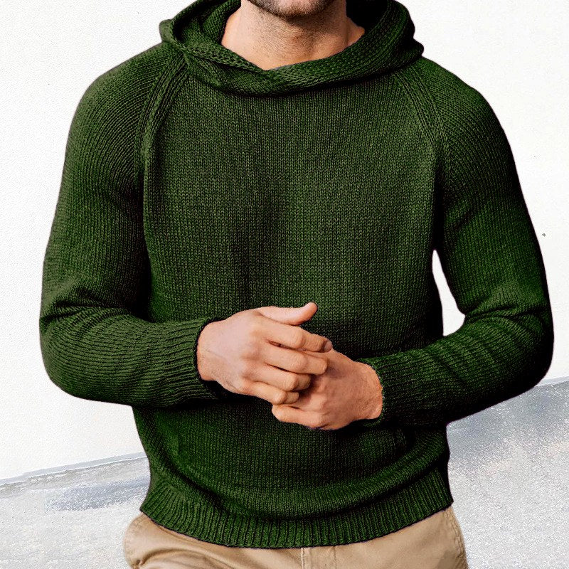 Men's Hooded Long Sleeve Pullover Sweatshirt