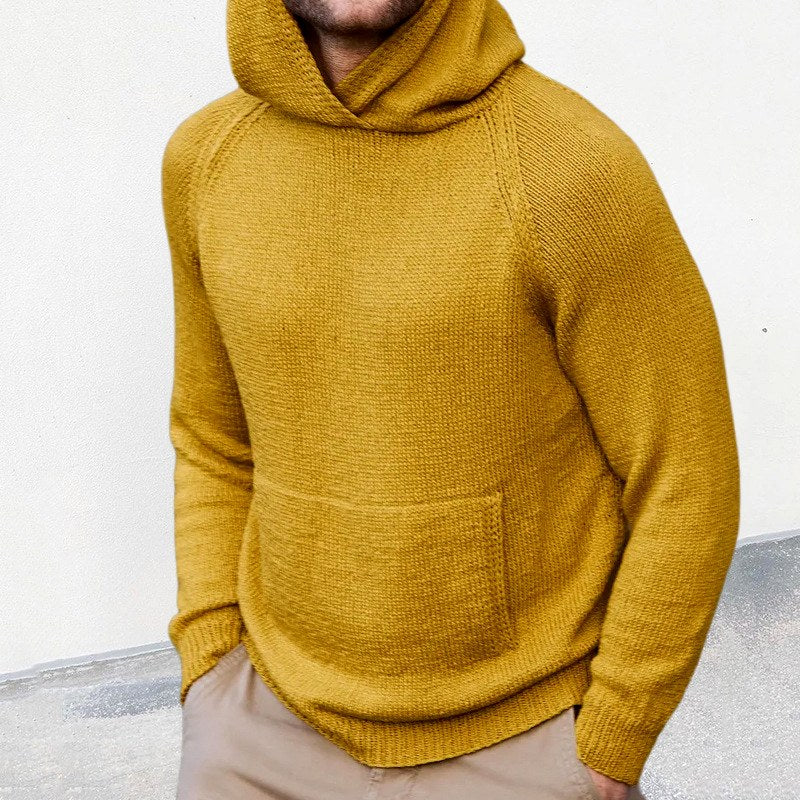 Men's Hooded Long Sleeve Pullover Sweatshirt