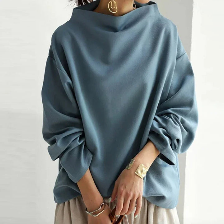 Women's High-Neck Oversized Knit Sweater