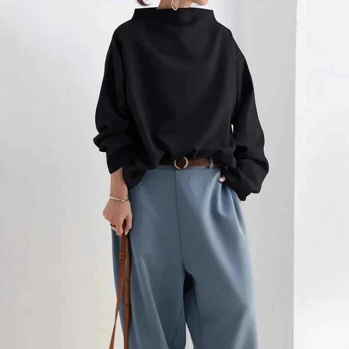 Women's High-Neck Oversized Knit Sweater