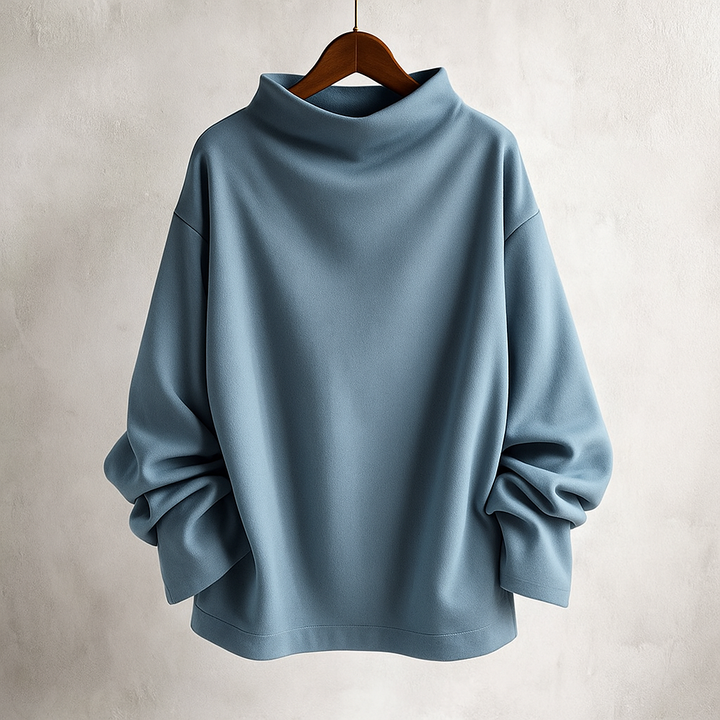 Women's High-Neck Oversized Knit Sweater
