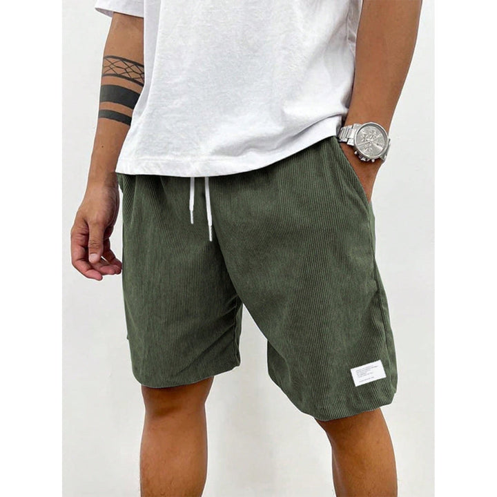 Men's Casual Shorts with Side Pockets and Adjustable Waist