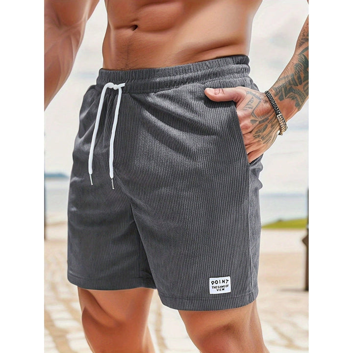 Men's Casual Shorts with Side Pockets and Adjustable Waist