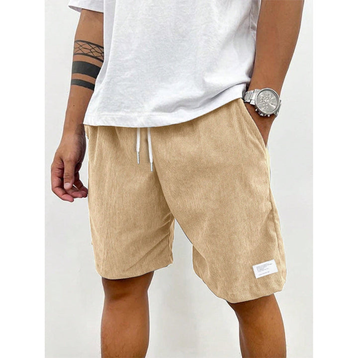 Men's Casual Shorts with Side Pockets and Adjustable Waist