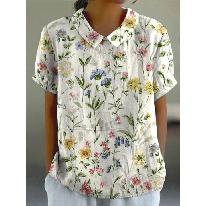 Women's Charming Floral Print Relaxed Fit Blouse
