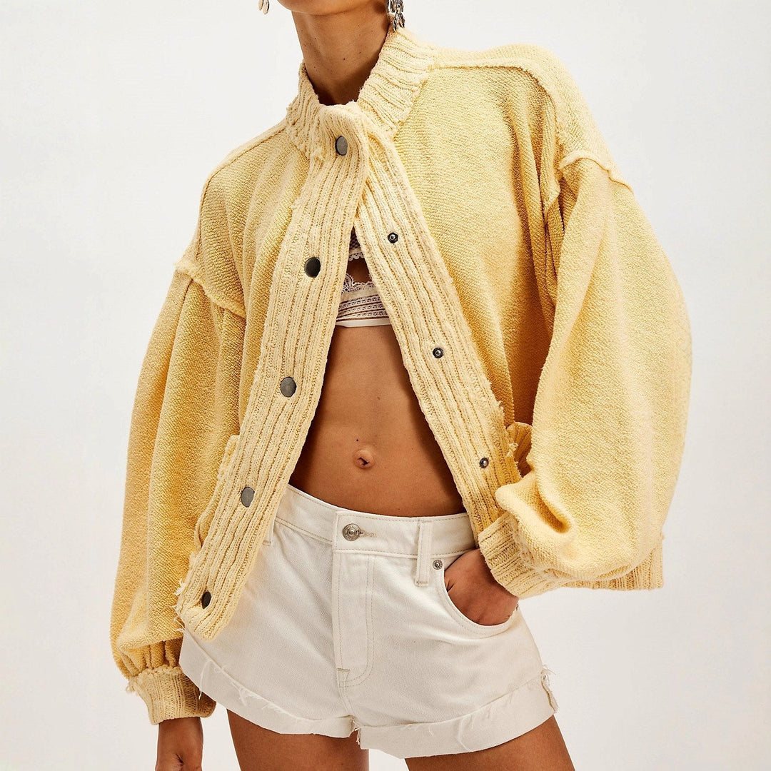 Women's Chunky Oversized Knit Button-Up Cardigan