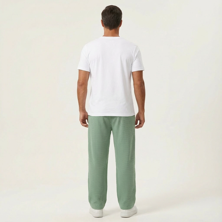 Men's Wide-Leg Adjustable Waist Casual Pants